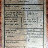 Enfilade par F. Mezuláník pour UP Závody, Tchécoslovaquie 1960