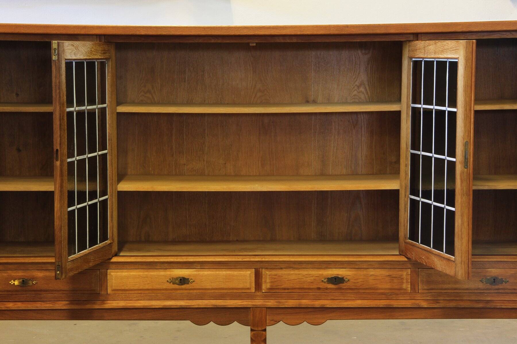 Danish modern oak cabinet in the style of Henning Kjærnulf, 1960s