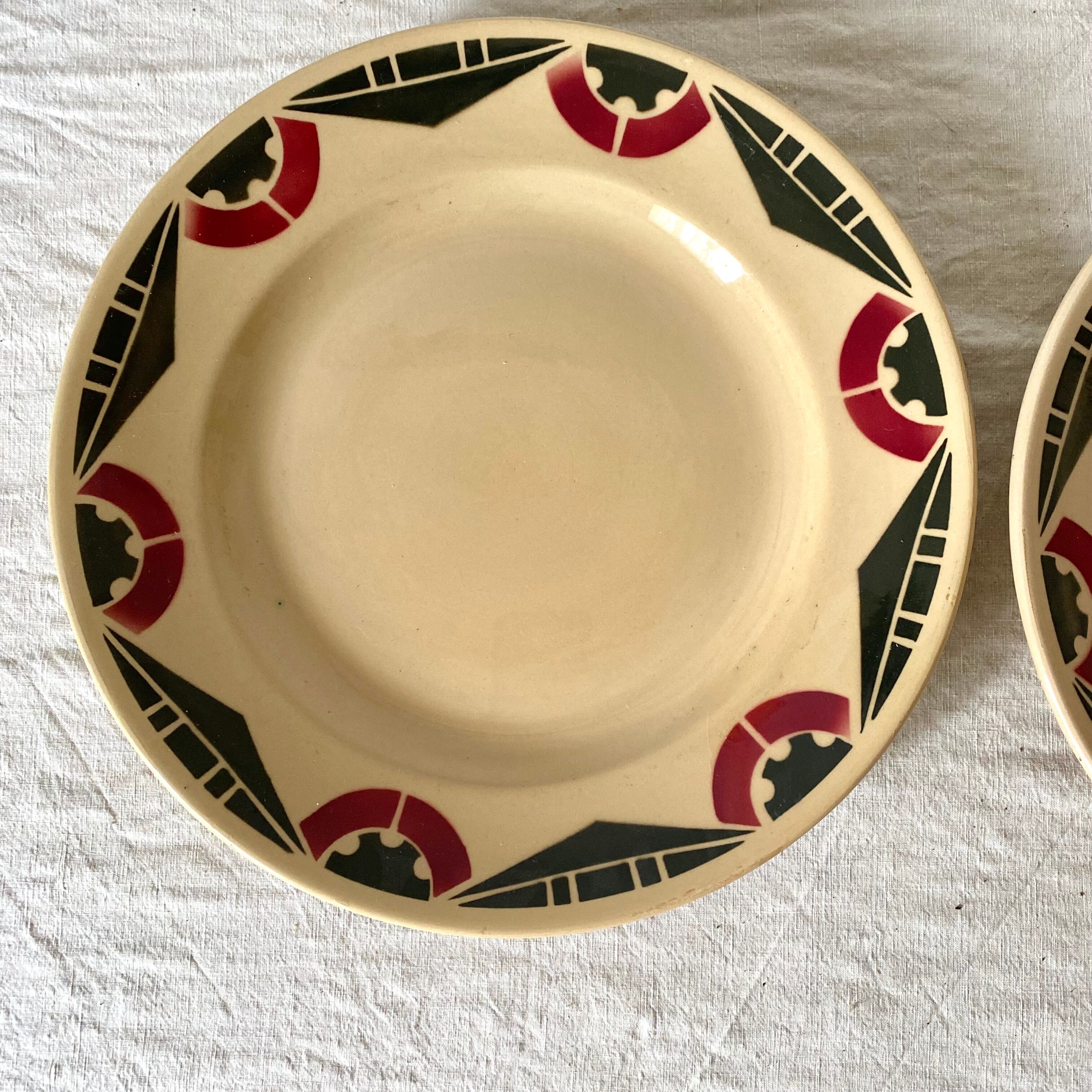 Art deco serving dishes