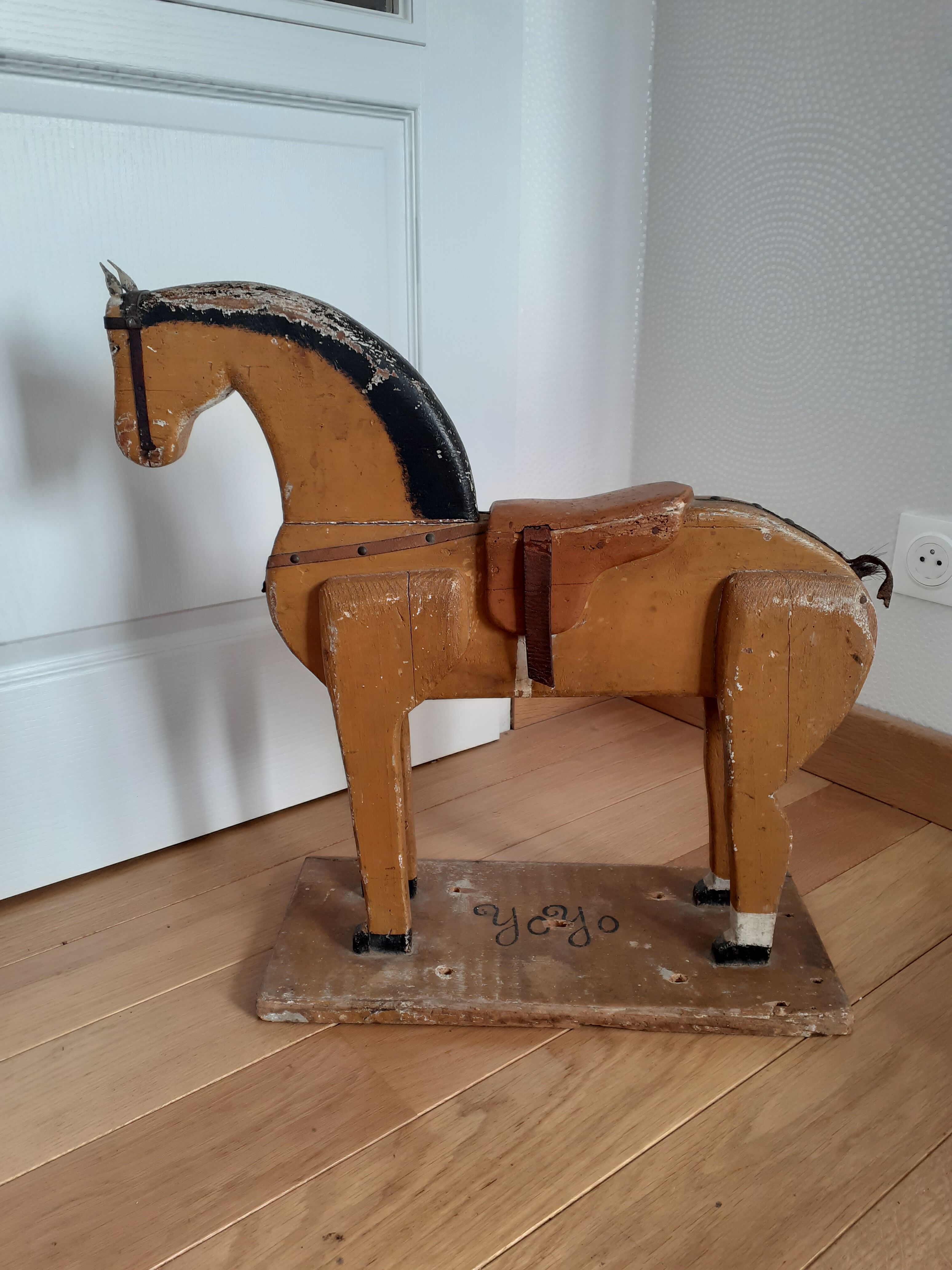 Antique wooden horse