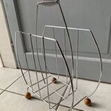 Sputnik Magazine Rack / Vinyl Record Holder - Chrome