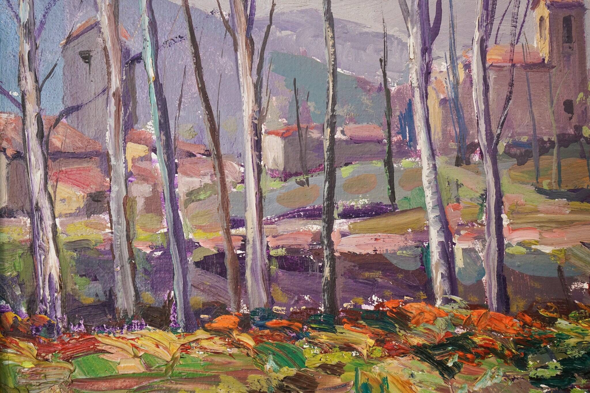 Paysage postimpressionniste - Huile sur toile