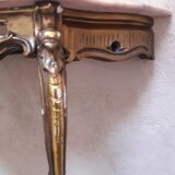 Gilded wooden console marble Louis XV style