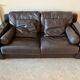 Convertible leather sofa