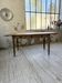 1950s pine and oak farmhouse table with multiple drawers