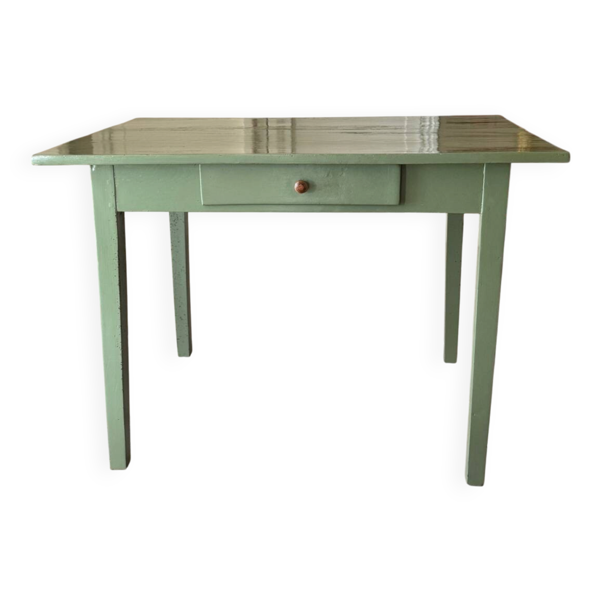 Farmhouse/bistro table and its stool