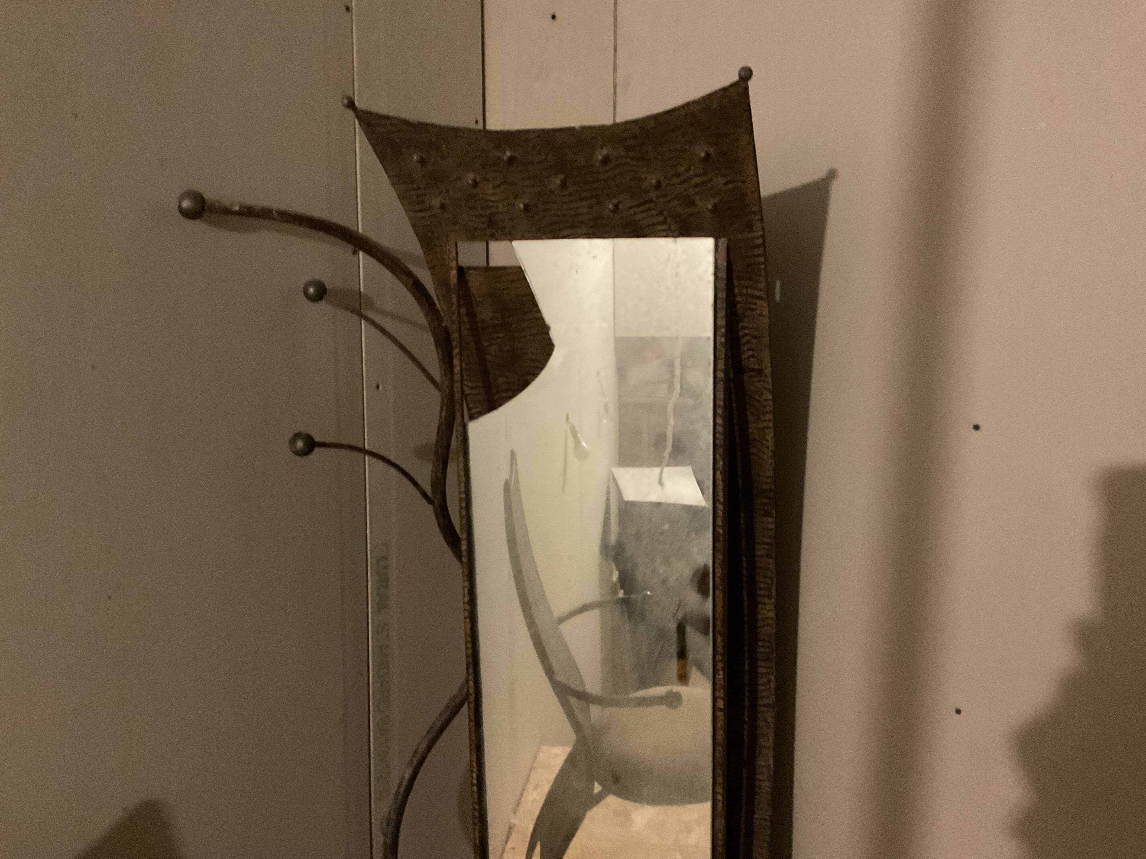 Dressing table coat rack by Roger Landault with its chair.