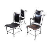 4 fauteuils en fer forgé