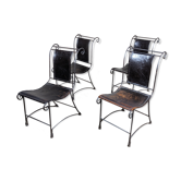 4 fauteuils en fer forgé