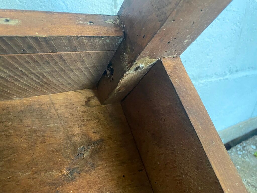 Solid oak desk with 1 drawer 90x48cm