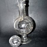 Vintage pitcher carafe in bubble-blown glass from Biot glassworks? H. 34cm