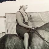 Original photograph from the 40s, Girl on horseback