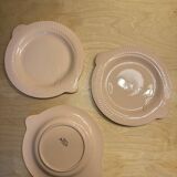 3 assiettes poissons rose digoin sarguemines