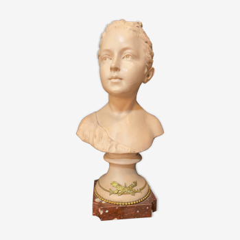 Terracotta bust of a young girl