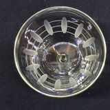 5 Antique Art Deco Palmette Cut Crystal Champagne Glasses