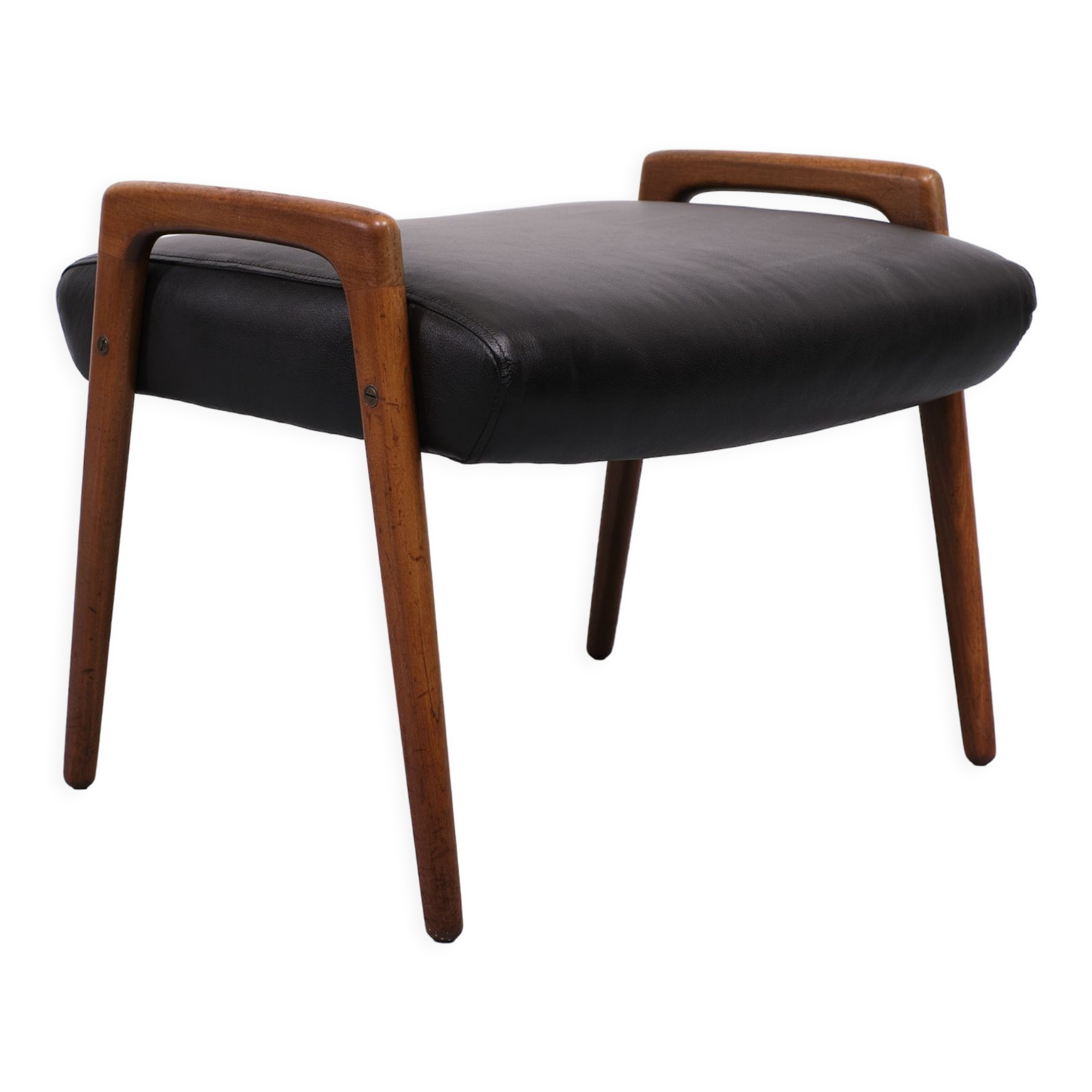 Vintage teak foot stool, scandinavian, 1960s