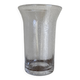 1970 XXXL vase in solid bubbled glass H33cm