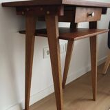 50s console table with compass feet