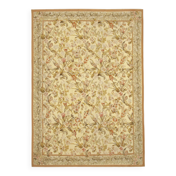 Handmade European Vintage Aubusson Kilim 304 cm x 430 cm