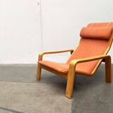 Mid-century modern Pulkka lounge chair by Ilmari Lappalainen for Asko, 1960s.