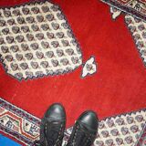 Vintage Indian Carpet Seraband handmade 91cm x 163cm 1970s, 1C757