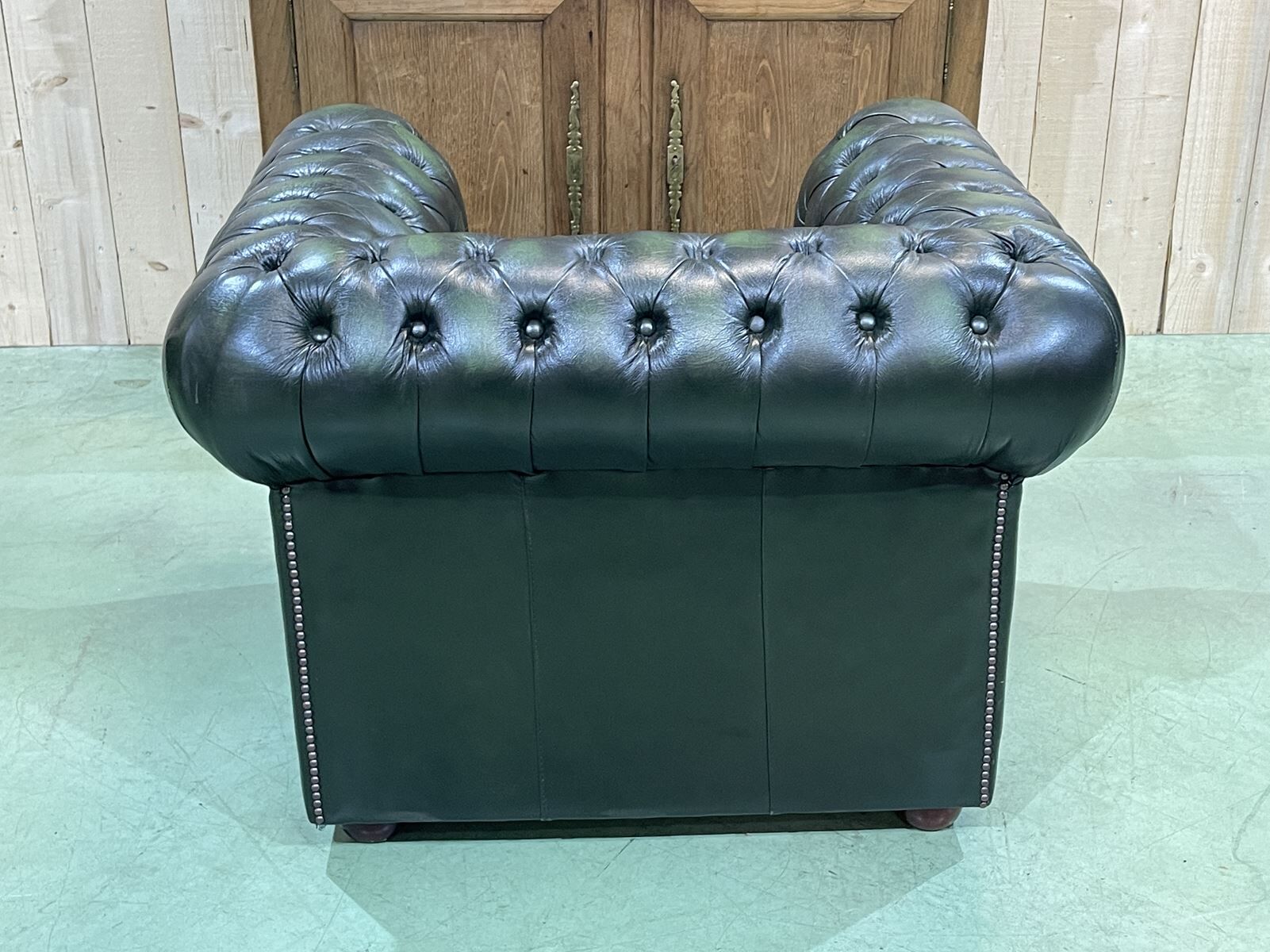 Chesterfield leather armchair from the 70s