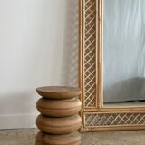 Rattan foot mirror with braces H:2m