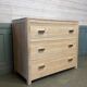 Exotic wood chest of drawers 1980 bronze handles