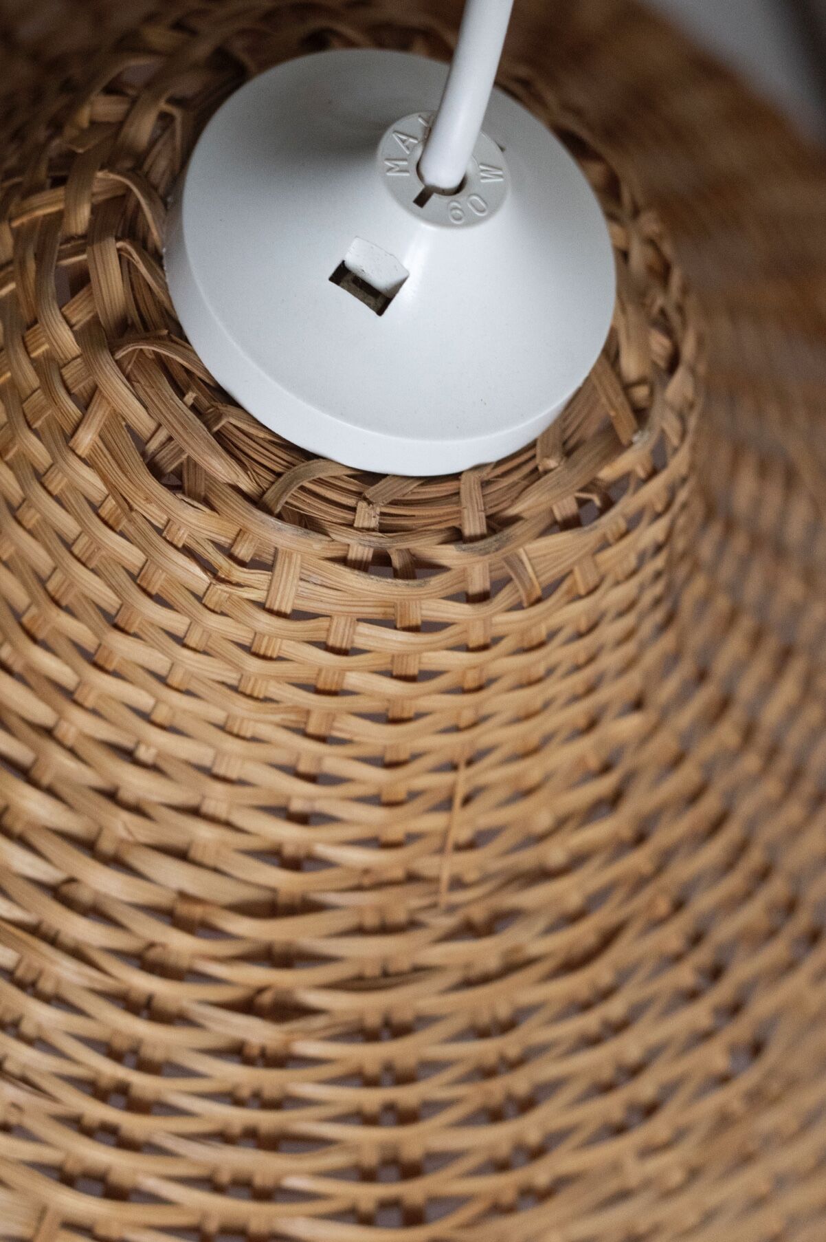 Vintage rattan wicker pendant lamp