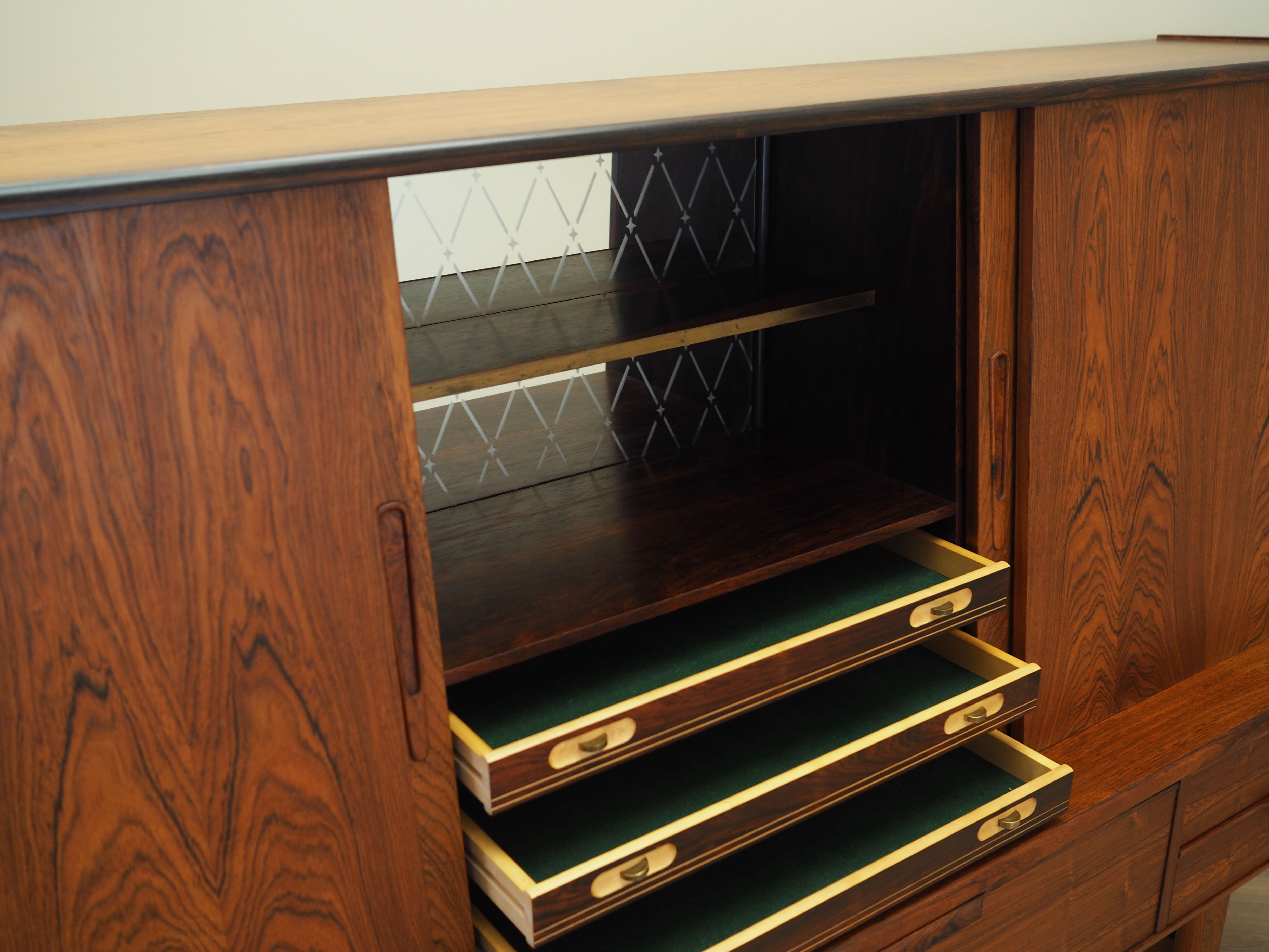 Rosewood highboard, Danish design, 1960s, manufactured by Luno Møbler