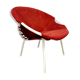 Vintage balloon chair by Lusch & Co red
