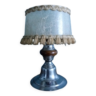 Lampe de chevet métal et bois