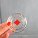 Set of 4 mini ashtrays Poker Set Bormioli Rocco in glass