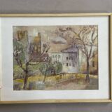 Peinture encadrée ancienne signée JJ