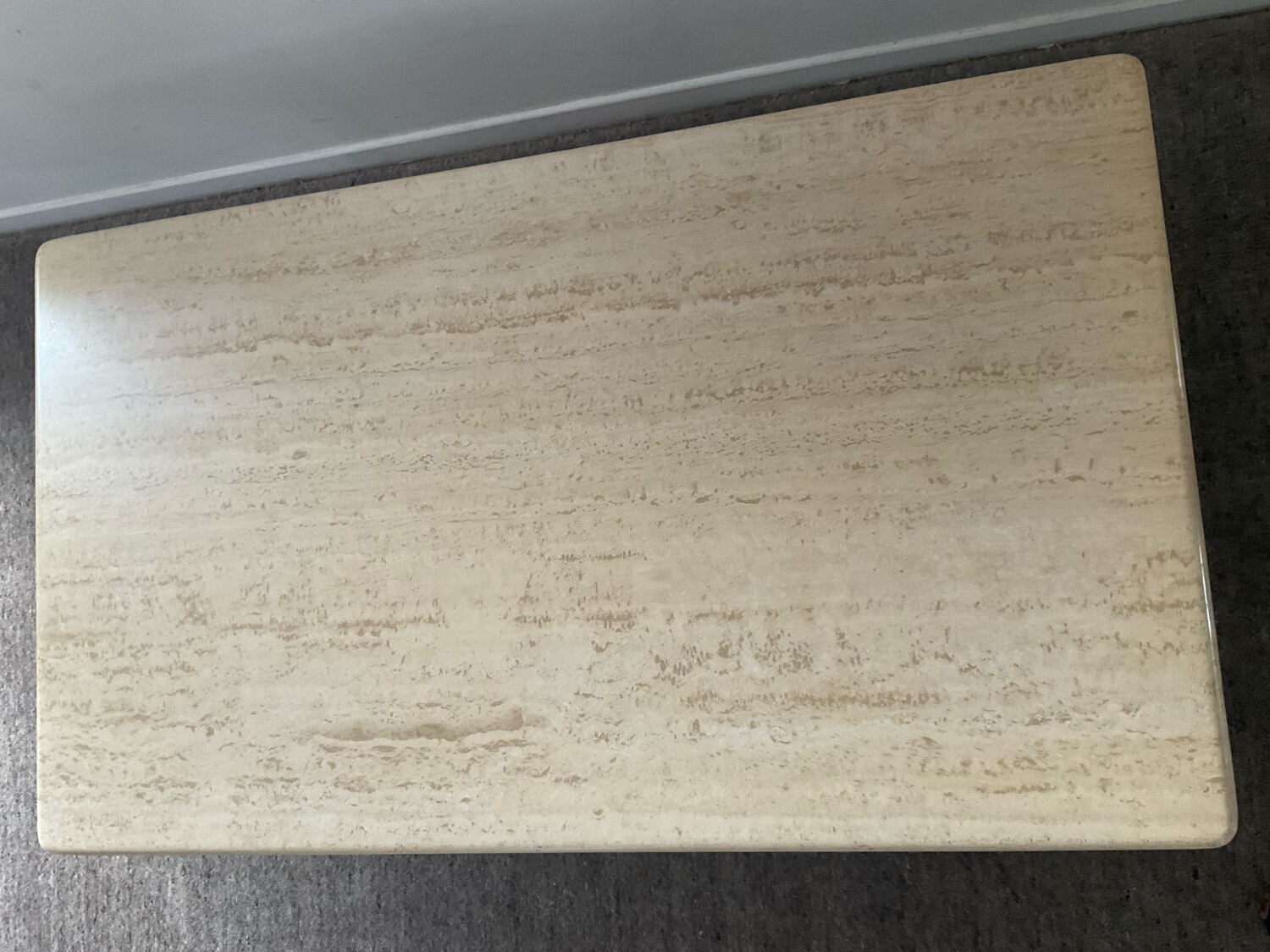 Table basse en travertin des années 70