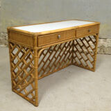 Bamboo dressing table console, 1970