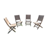 Quatre chaises en teck