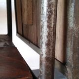Industrial style wheeled occasional table