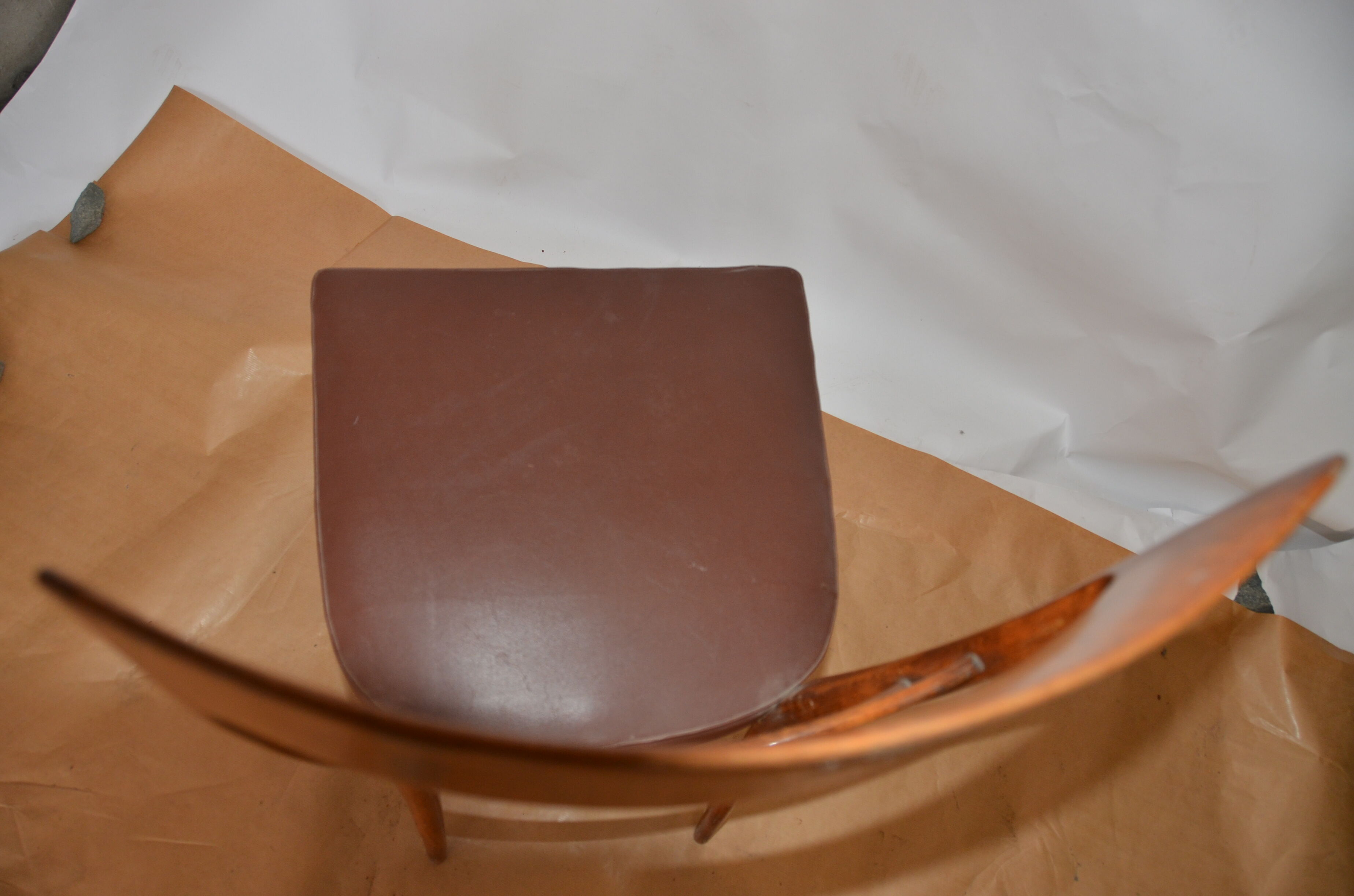 Series of six wooden chairs