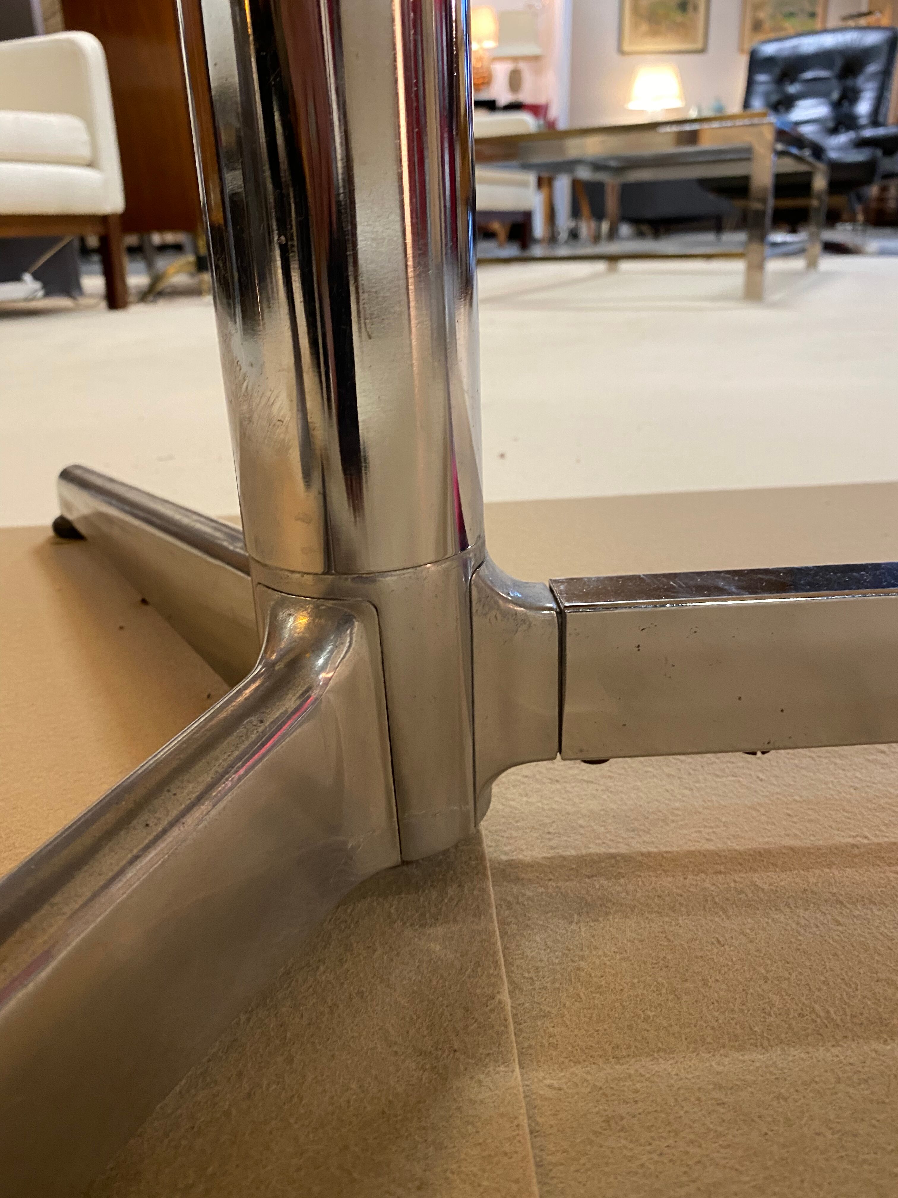 Dining room table marble chrome legs