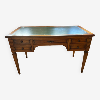 Bureau bois et cuir vert style Napoleon Empire