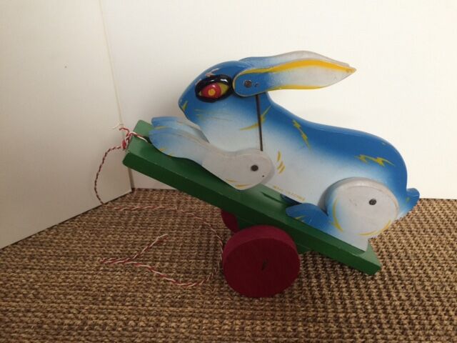 Rabbit wood painted to draw