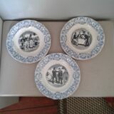 Lot de 3 assiettes de Gien Les Mathurins