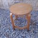 Vintage curved wooden stool