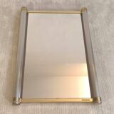 Pierre Vandel Paris - Very beautiful and rare large 1970s design mirror, signed