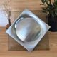 Space age 1970 vintage rotating cheese platter smoked glass chrome