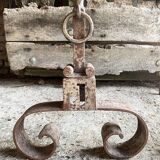 Anciens Chenets de Cheminée Monogrammés JM