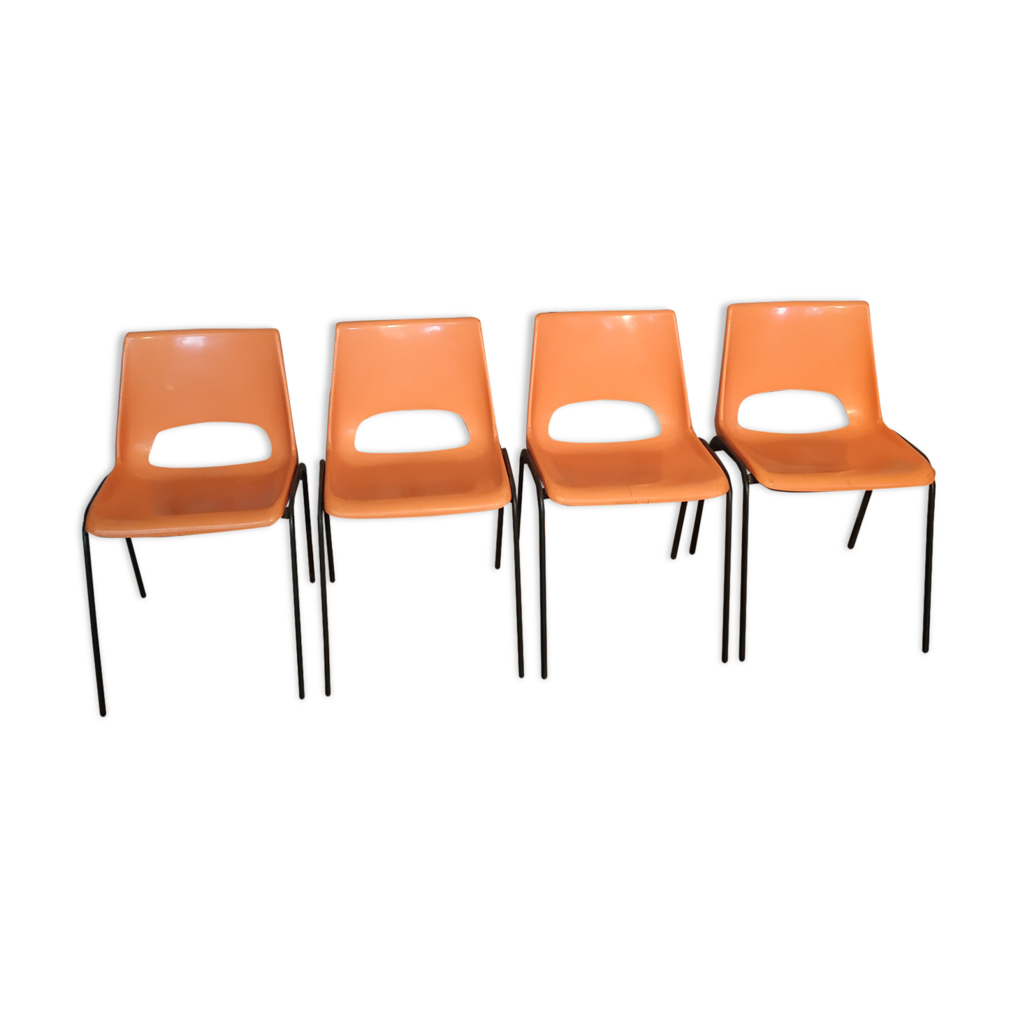 Orange vintage chairs