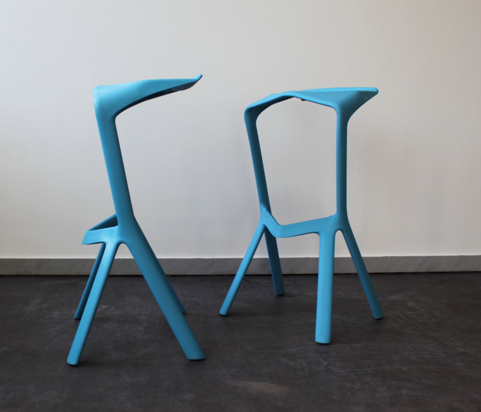 Pair of Muira bar stools by Konstantin Grcic for Plank, 2005.