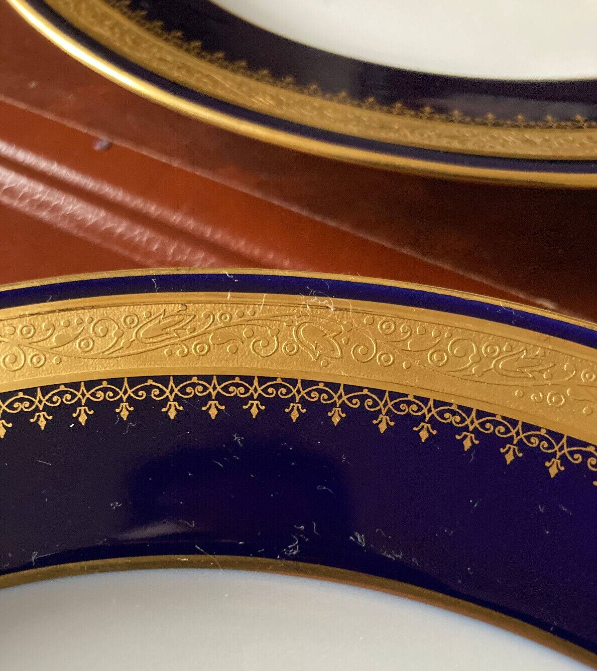 2 Limoges porcelain plates decorated with fine gold